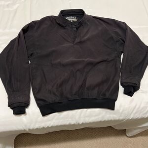 Zero Restriction Windbreaker Mens Size Medium Dark Gray Golf Pullover Softshell